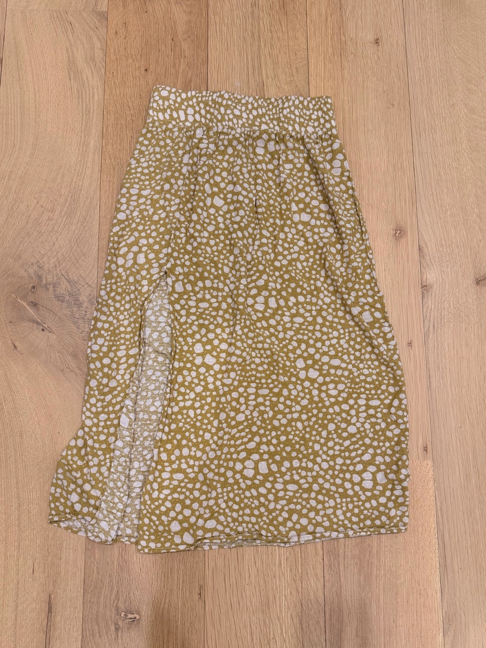 Show Me Your Mumu Midi Skirt Size Small Mustard White Abstract Print Boho